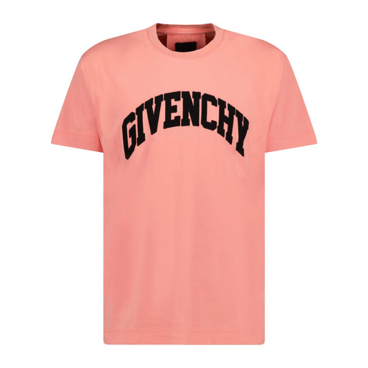 Givenchy Logo Embroidery Logo T-Shirt Coral Pink
