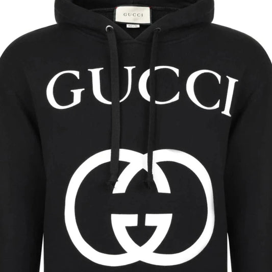 Gucci Logo Hoodie Sweatshirt Black