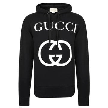 Gucci Logo Hoodie Sweatshirt Black