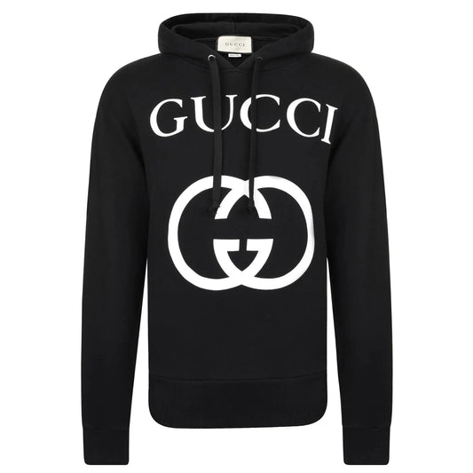 Gucci Logo Hoodie Sweatshirt Black