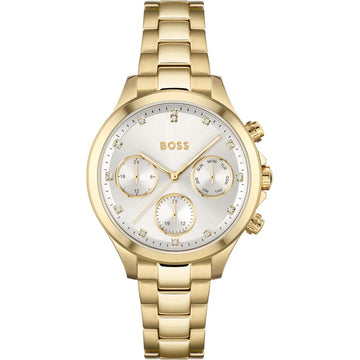 Hugo Boss Women's 1502628 Hera Gold-Tone Stainless Steel Watch with Crystal Accents