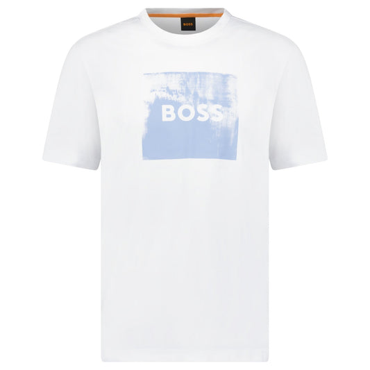 Hugo Boss Regular Fit Graphic Print T-Shirt White