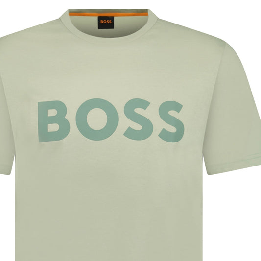 Hugo Boss Thinking 1 Logo T-Shirt in Green