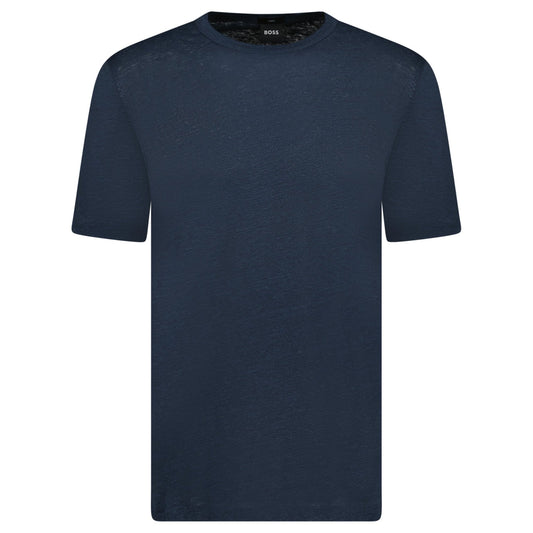 Hugo Boss Linen Tiburt T-Shirt Navy