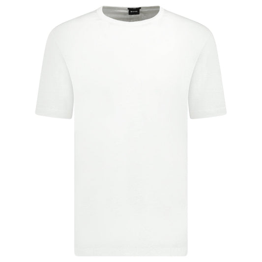 Hugo Boss Linen Tiburt T-Shirt White
