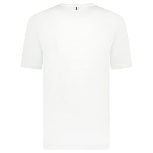 Hugo Boss Linen Tiburt T-Shirt White