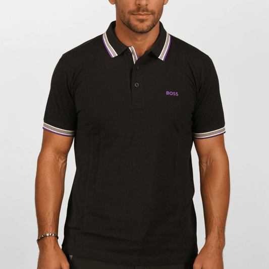 Hugo Boss Paddy Polo Shirt Purple & Black