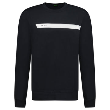 Hugo Boss Salbo 1 Crewneck Sweatshirt Black & White