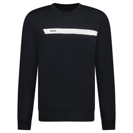 Hugo Boss Salbo 1 Crewneck Sweatshirt Black & White