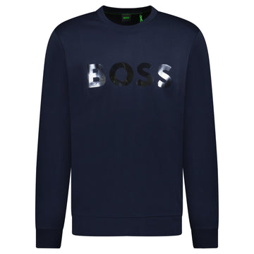 Hugo Boss Salbo Mirror Crewneck Sweatshirt Navy
