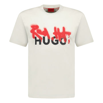 Hugo Boss Hugo Spray Print T-Shirt Ivory