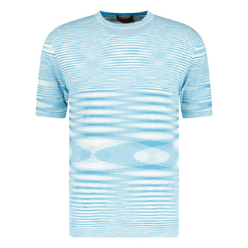 Missoni Knitted Stripe T-Shirt Blue & White