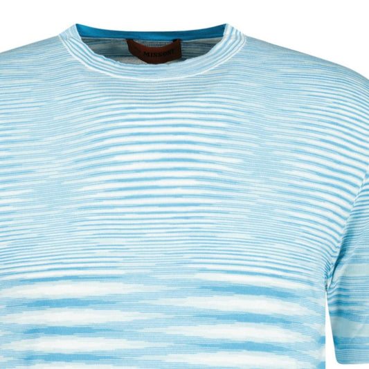 Missoni Knitted Stripe T-Shirt Blue & White