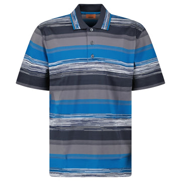 Missoni Short Sleeve Polo T-Shirt Blue Tone