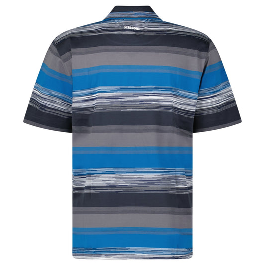 Missoni Short Sleeve Polo T-Shirt Blue Tone