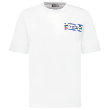 Missoni Sport Logo Crewneck T-Shirt White