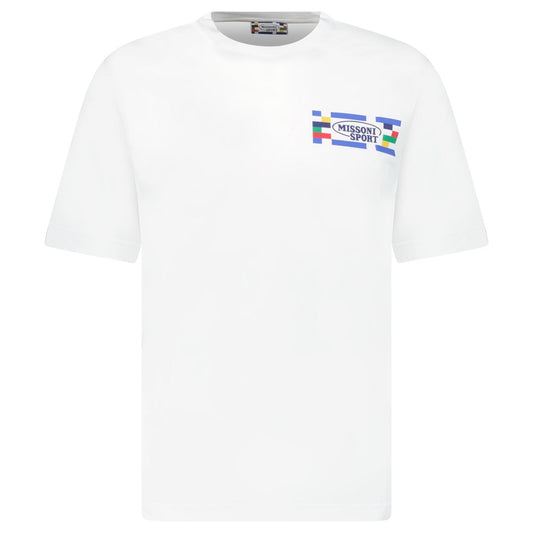 Missoni Sport Logo Crewneck T-Shirt White