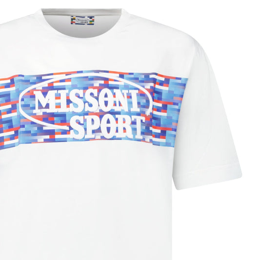 Missoni Sport Logo T-Shirt White Multicolour