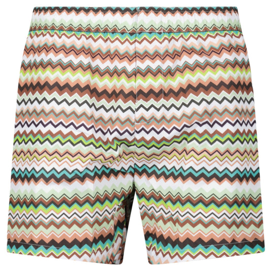 Missoni Zig Zag Swim Shorts Multi Green And Brown