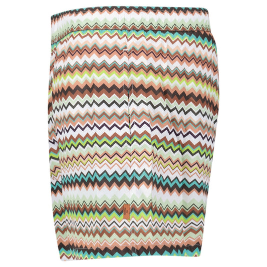 Missoni Zig Zag Swim Shorts Multi Green And Brown