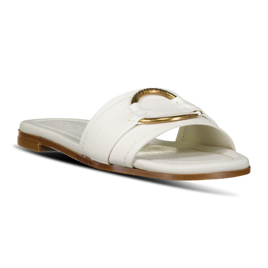 Moncler Bell Slides in White