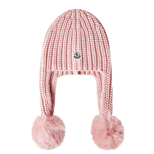 Moncler 'Berretto' Beanie Bobble Hat Pink