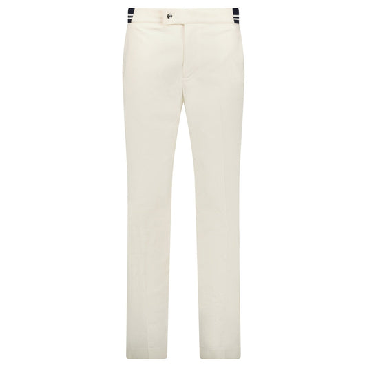 Moncler Chino Logo Trousers White