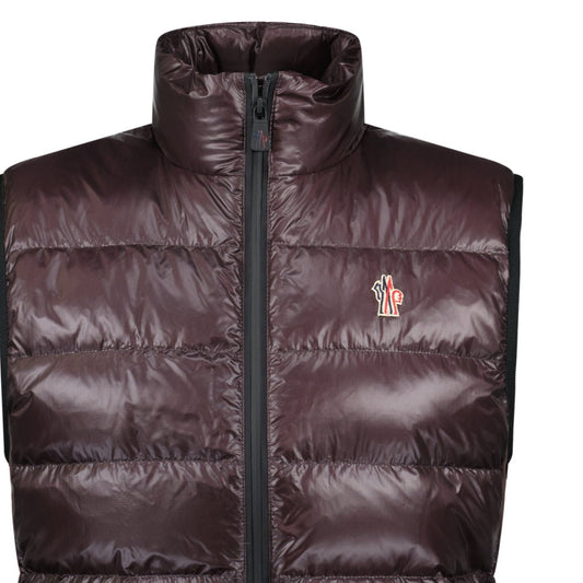 Moncler Grenoble Brown Quilted Down Vest Gilet