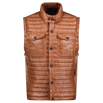 Moncler Grenoble 'Ollon' Fabric Gilet Brown