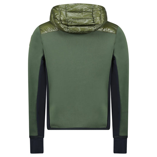 Moncler Grenoble Padded Zip Up Hooded Jacket Green