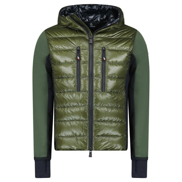 Moncler Grenoble Padded Zip Up Hooded Jacket Green