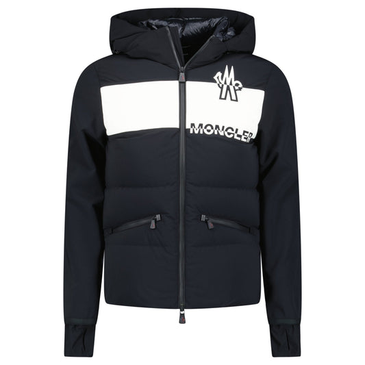 Moncler Grenoble Raised Logo Black/White Jacket