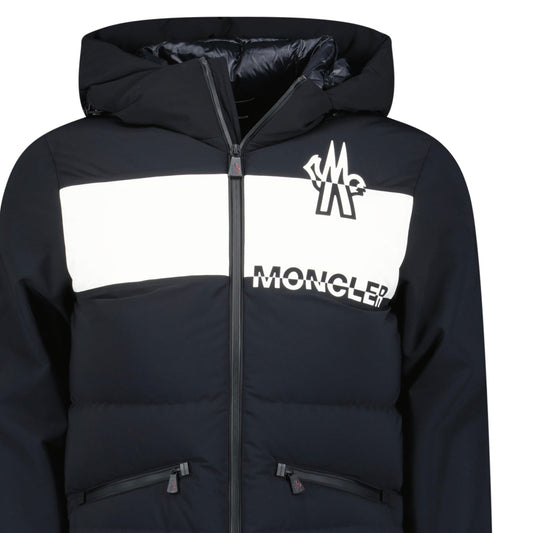 Moncler Grenoble Raised Logo Black/White Jacket