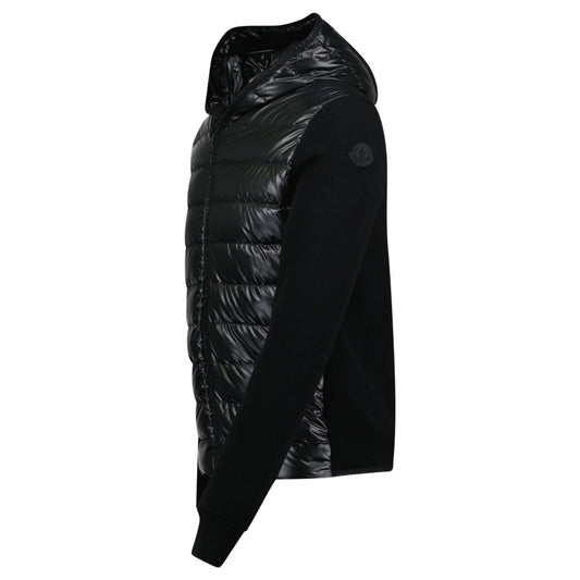 Moncler Hybrid 'Cardigan Tricot' Zip Down Ghost Logo Jacket Black