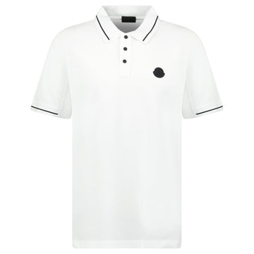 Moncler Logo Patch Smart Polo Shirt in White