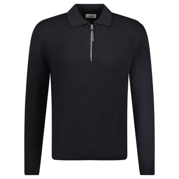 Moncler Wool Polo Jumper in Black