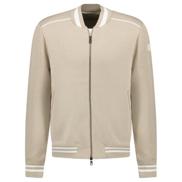Moncler Padded Zip-Up Cardigan Jacket in Beige
