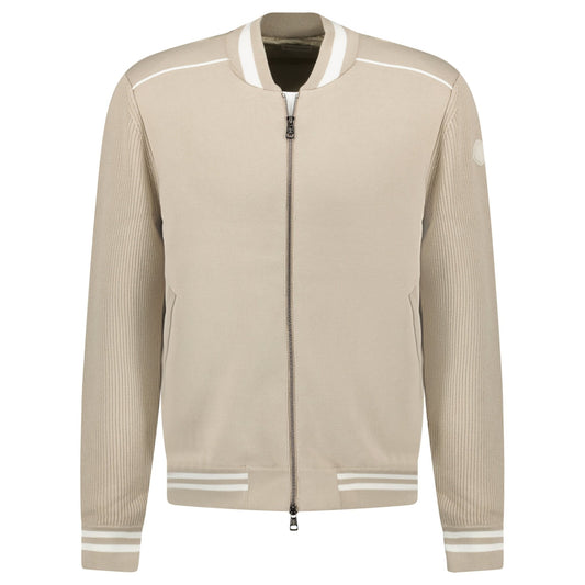 Moncler Padded Zip-Up Cardigan Jacket in Beige