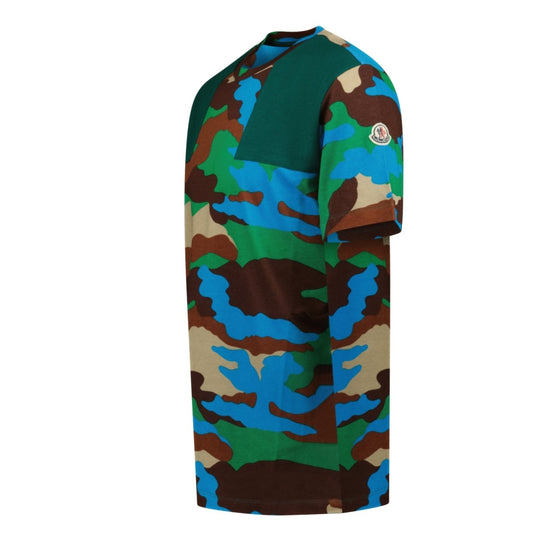 Moncler Raised Logo T-Shirt Camo Green