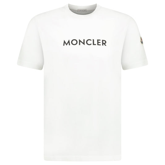 Moncler Rubber Logo Printed T-Shirt White