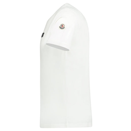 Moncler Rubber Logo Printed T-Shirt White