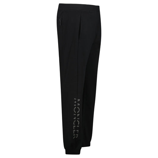 Moncler Side Reflective Writing Logo Sweatpants Black