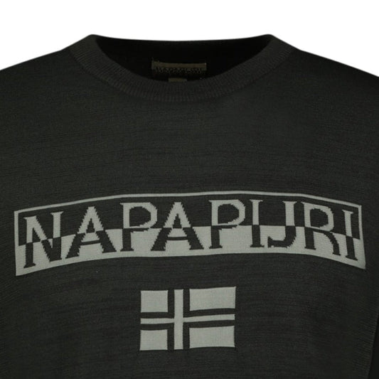 Napapijri Durras Crewneck Jumper Black & Grey