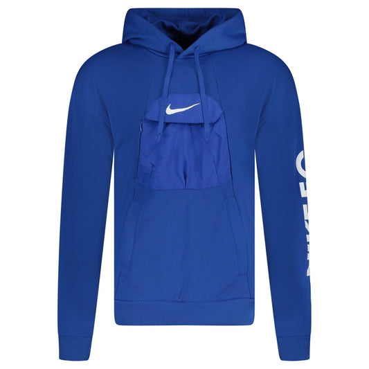 Nike Fc Dri Fit Hooded Sweatshirt Blue