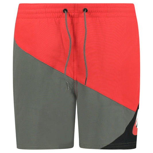 Nike Panelled Swim Shorts Red & Grey