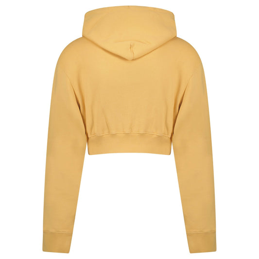 Off-White 70's Type Logo Crop Sweatshirt Sand