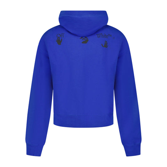 Off-White '90'S Hand Over' Logo Hoodie Blue