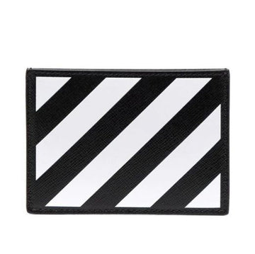 Off-White Binder Diag Saff Card Case Holder Black & White