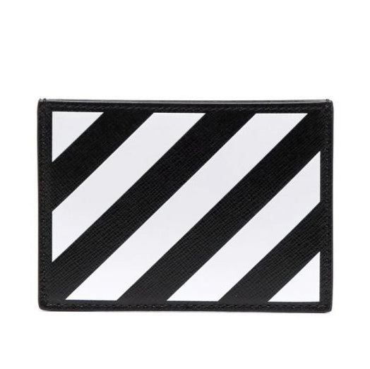 Off-White Binder Diag Saff Card Case Holder Black & White