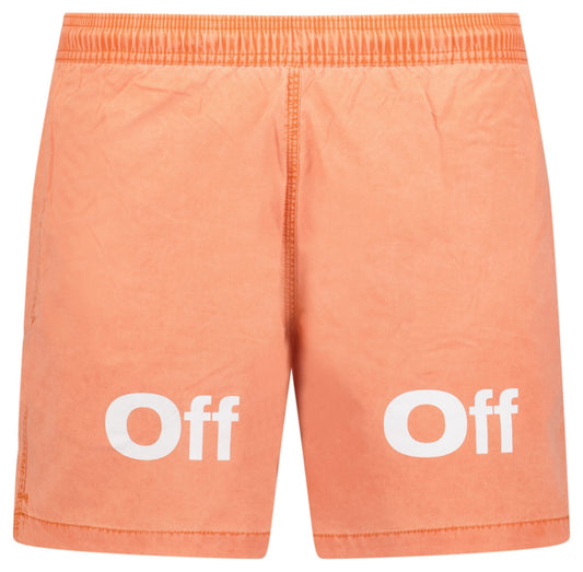 Off-White Bounce Off Sunset Swim Shorts Orange White